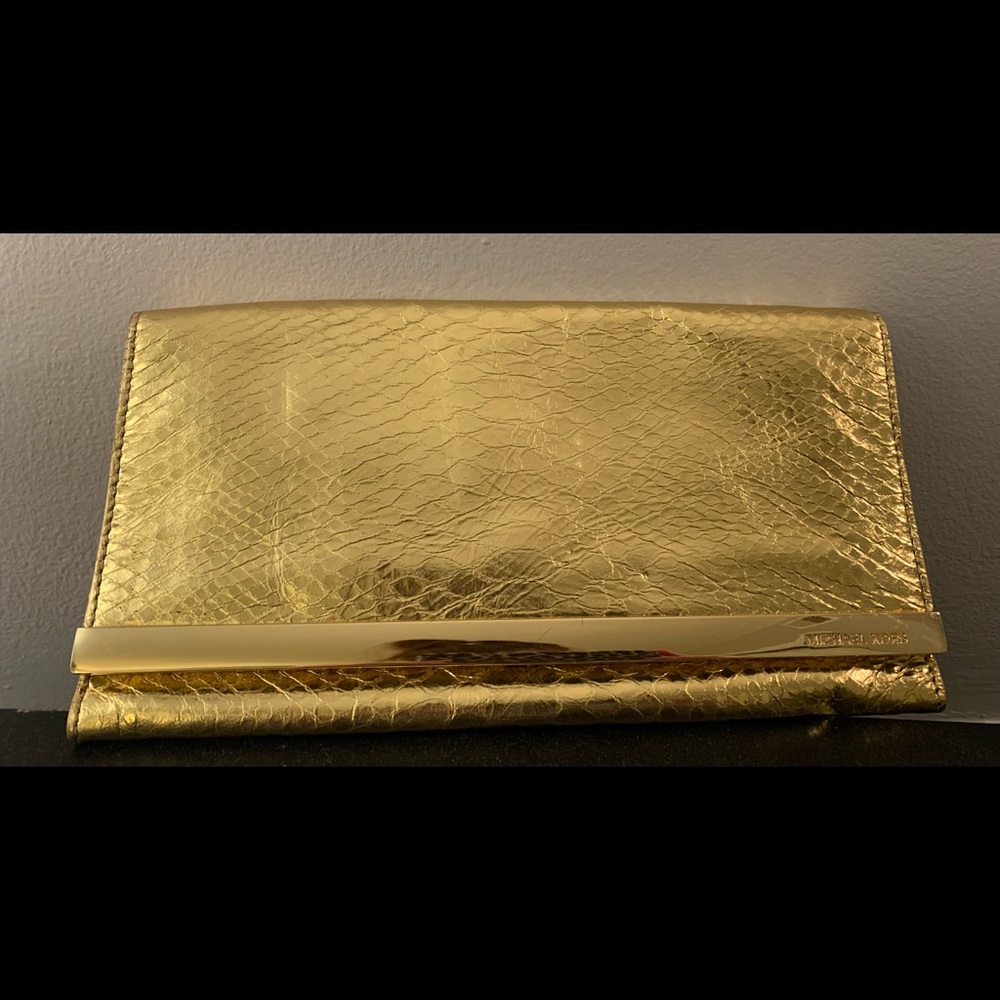 Michael Kors Gold Clutch